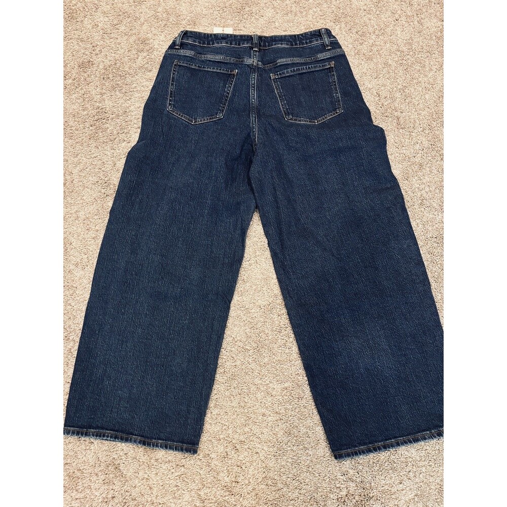 NWT Quince Women’s Bella Stretch Jeans Barrel Obsidian Blue 32 waist 26 inseam - Picture 7 of 8